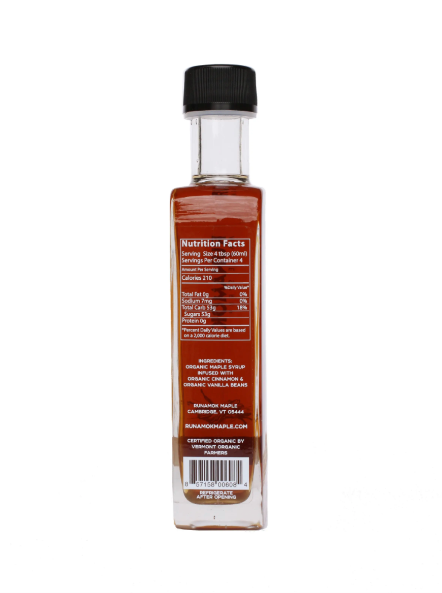 Cinnamon + Vanilla Infused Maple Syrup - 250ml