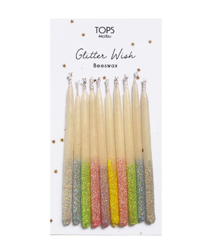 Glitter Beeswax Candles - Set of 10