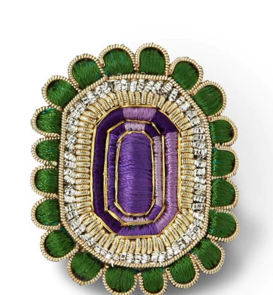 Amethyst Brooch