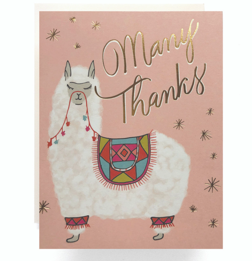 Greeting Card - Alpaca Thanks