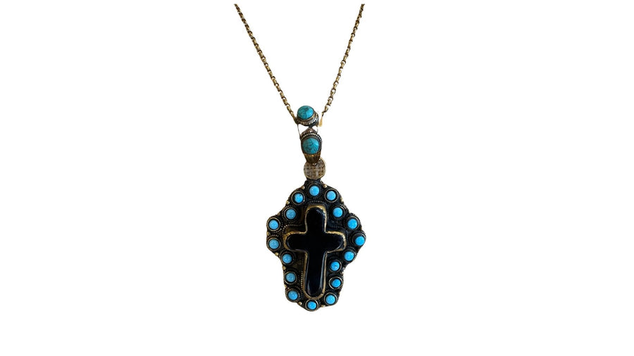 Island Tribe - Turquoise Cross Necklace