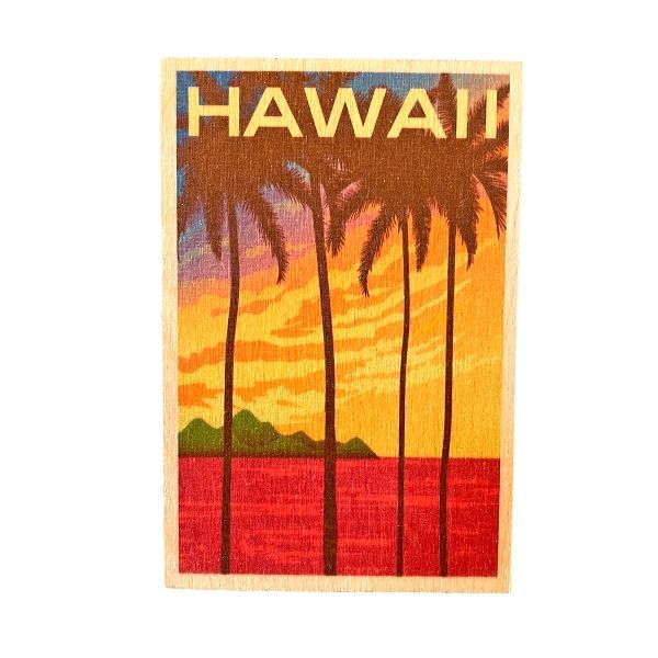 Hawaii Wooden Postcard