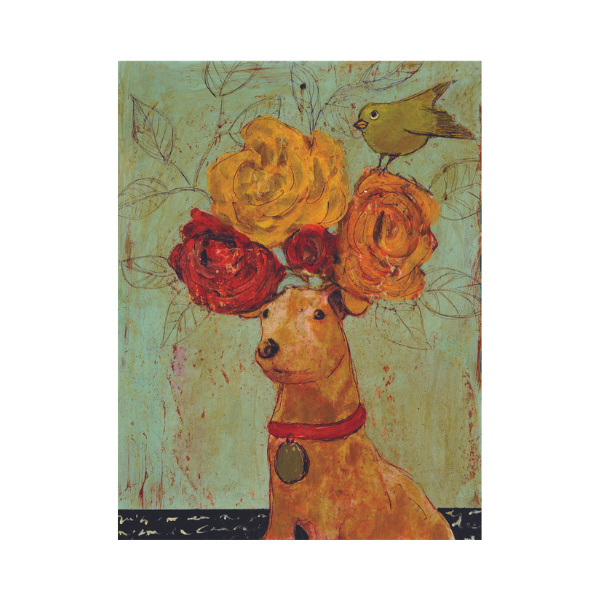 "Dog Rose Tree" Wood Print by Erika Carter (10" x 13")