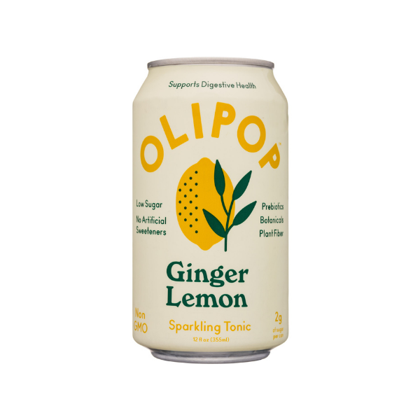 Olipop Prebiotic Sparkling Tonic Drink - Ginger Lemon