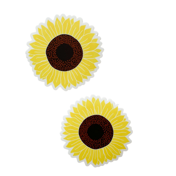 Sunflower Bright Yellow Round Sticker