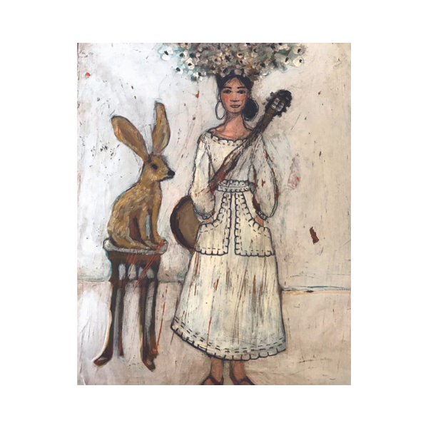 "Bunny Song" Wood Print by Erika Carter (8" x 10")