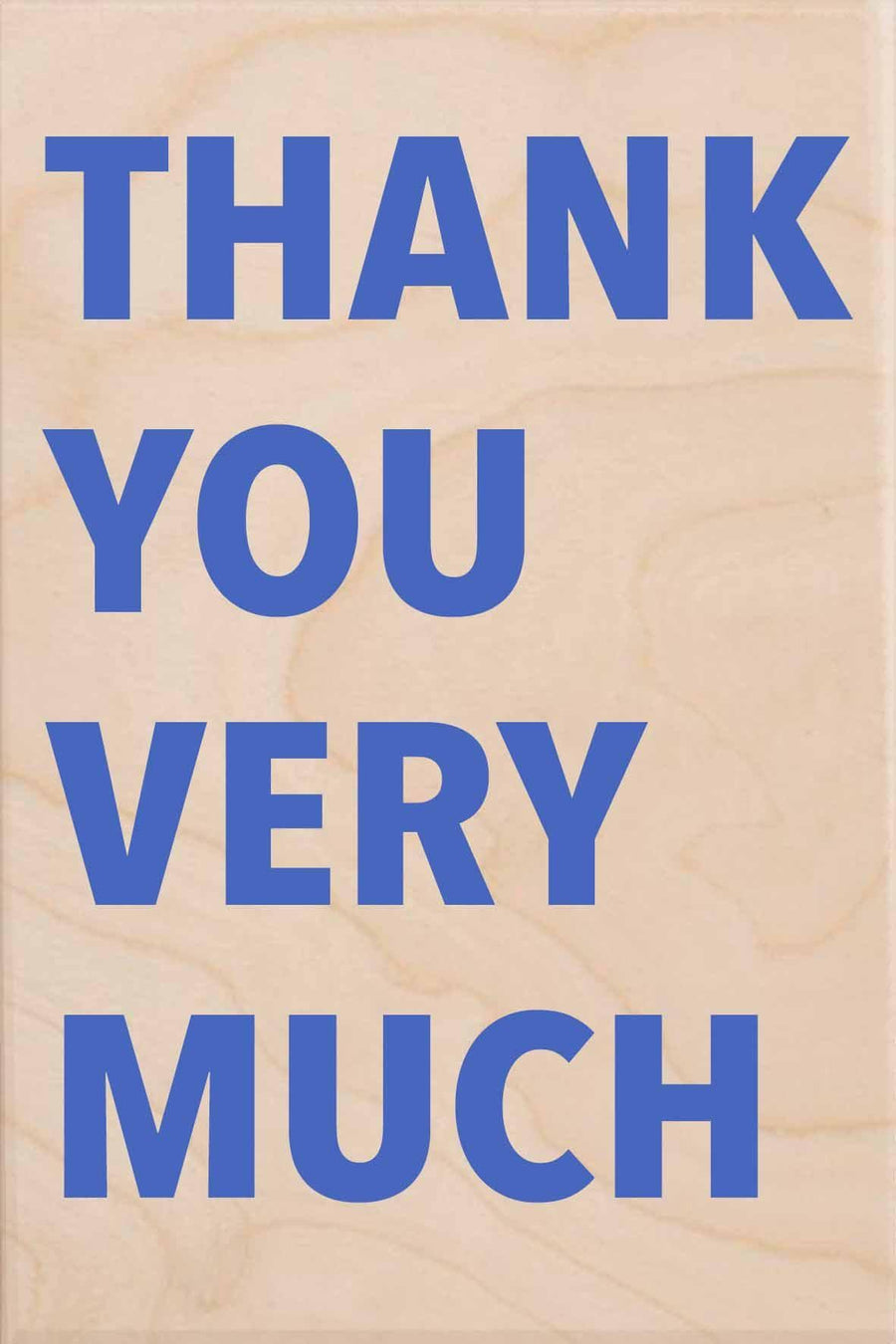 Thank You Very Much Wooden Postcard