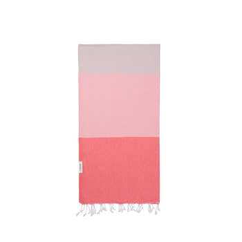 Coral & Peach & Sand Block Party Towel